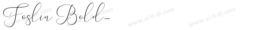 Foslin Bold字体转换